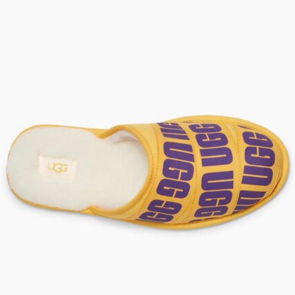 UGG Men's SCUFF GRAPHIC BAND SLIPPERS Color:PURPLE/ YELLOW - Picture 5 of 6